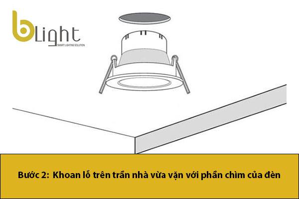 Hướng dẫn tự lắp đặt đèn Downlight âm trần có Driver bên trong