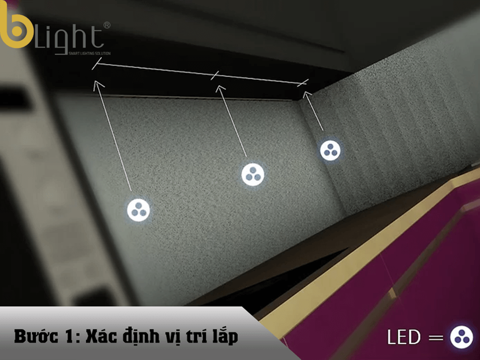 Hướng dẫn 09 bước lắp đèn downlight cho tủ bếp