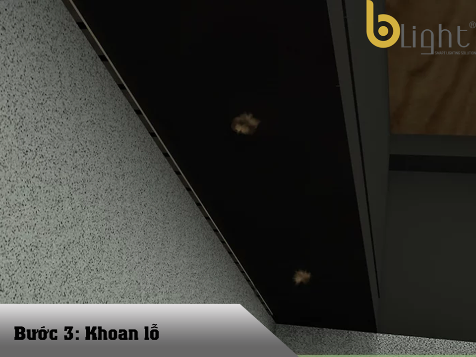 Hướng dẫn 09 bước lắp đèn downlight cho tủ bếp