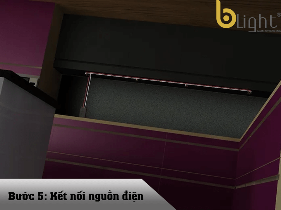 Hướng dẫn 09 bước lắp đèn downlight cho tủ bếp