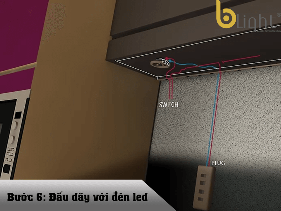 Hướng dẫn 09 bước lắp đèn downlight cho tủ bếp